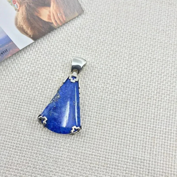 Sincerely Southwest Sterling Silver 925 Mosaic Pendant - Picture 11 of 11